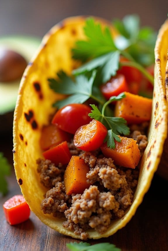 healthy turkey sweet potato tacos