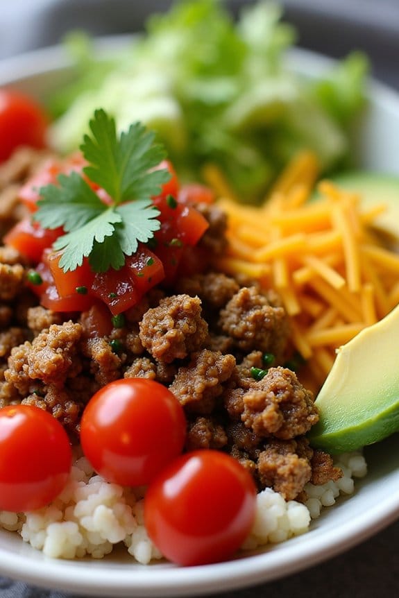 healthy turkey taco bowls