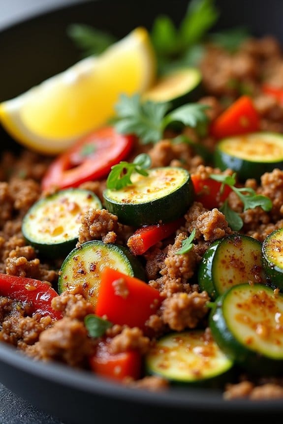 healthy turkey zucchini skillet