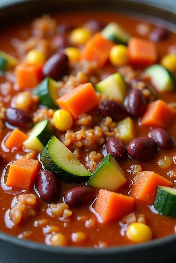 healthy vegetable turkey chili