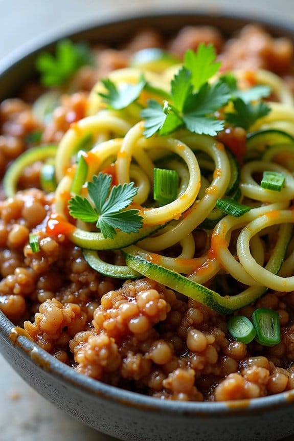 healthy zucchini turkey bowl