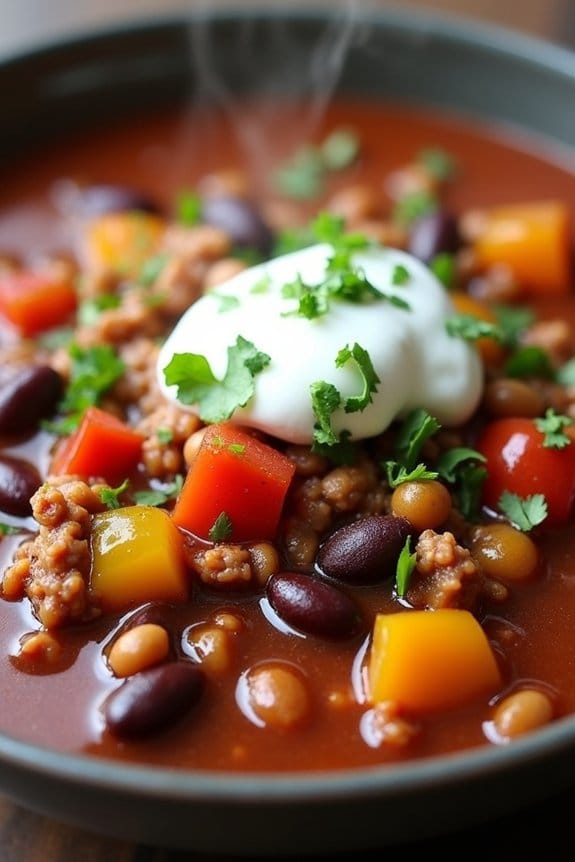 hearty ground turkey chili
