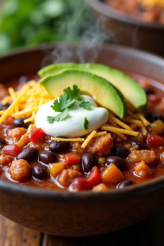 hearty ground turkey chili