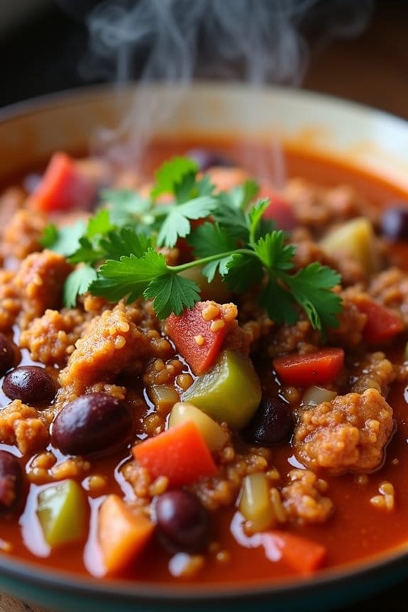 hearty ground turkey chili