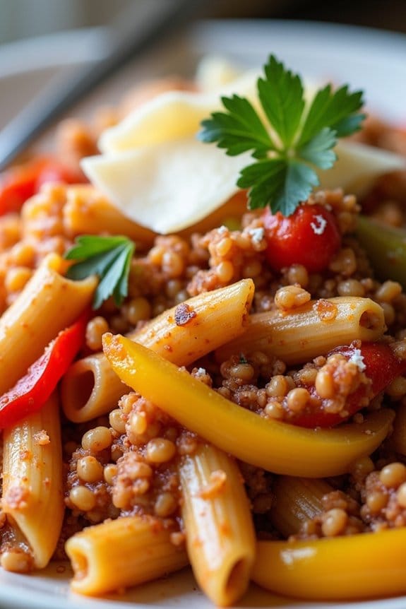 hearty ground turkey pasta