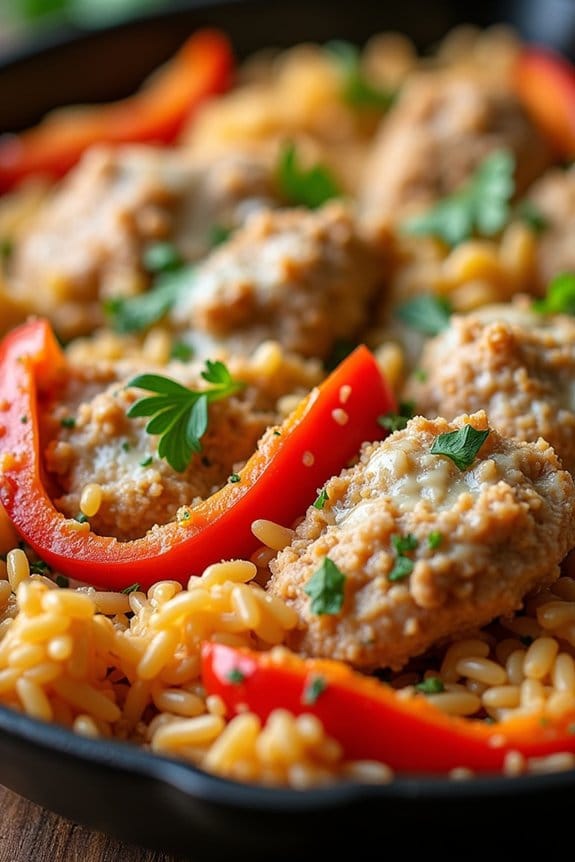 hearty italian turkey skillet