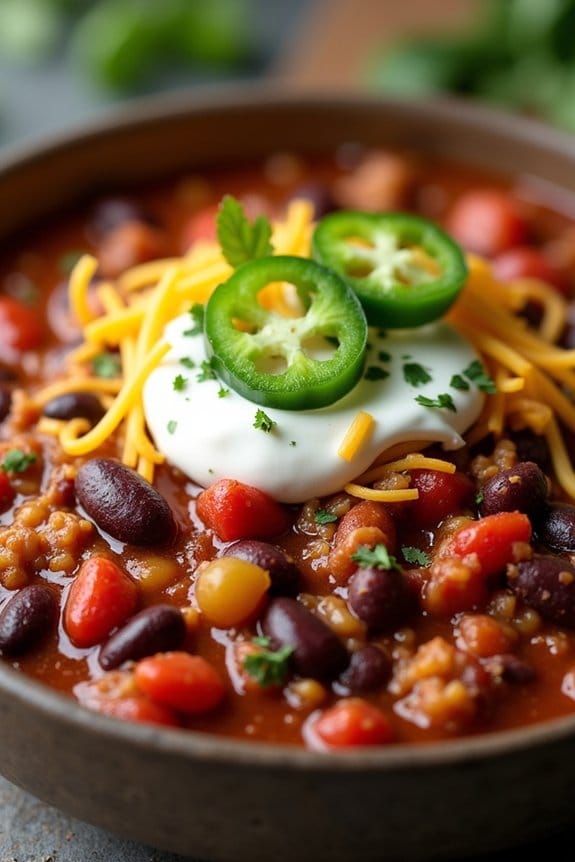 hearty nutritious turkey chili
