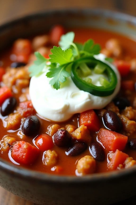 hearty one pot turkey chili