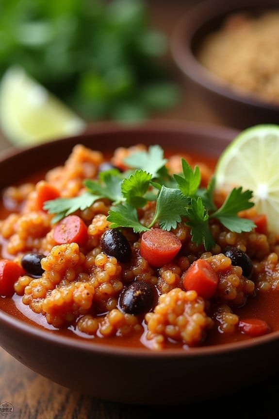 hearty quinoa turkey chili