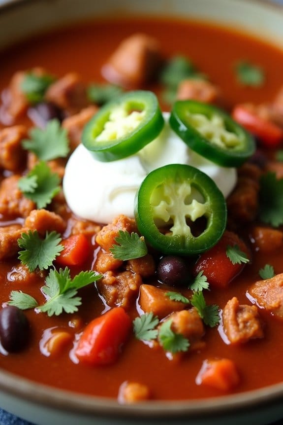 hearty spicy turkey chili