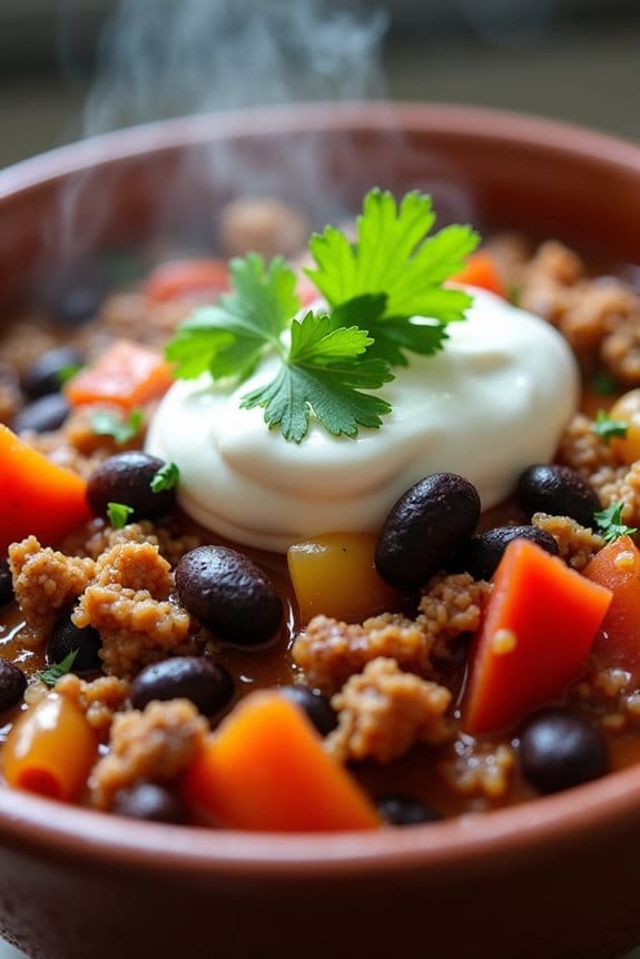 hearty turkey bean chili