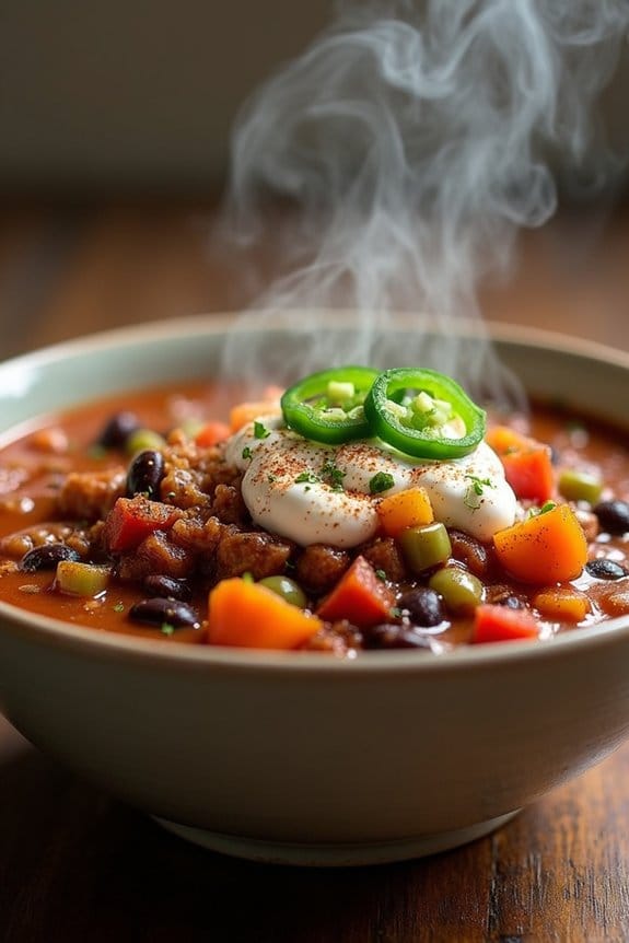 hearty turkey black bean chili
