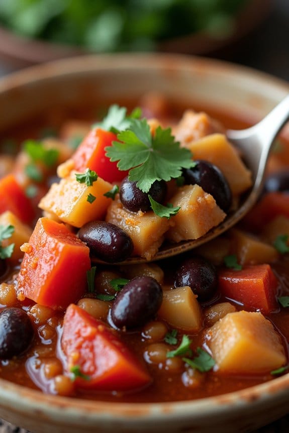 hearty turkey black bean chili
