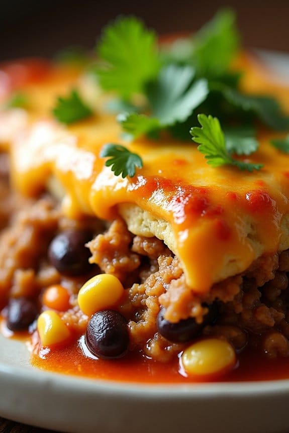 hearty turkey enchilada casserole