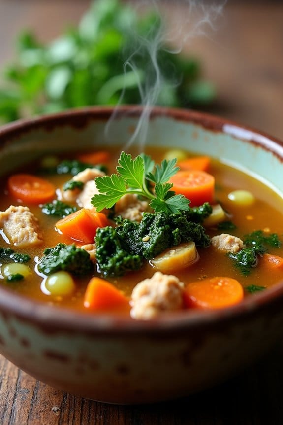hearty turkey kale soup