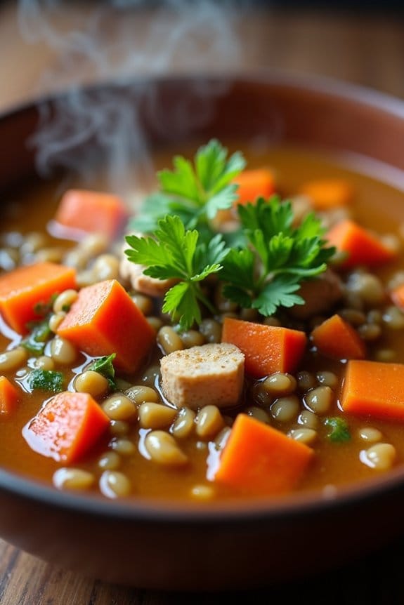 hearty turkey lentil soup