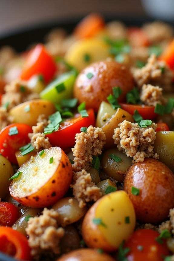 hearty turkey potato hash