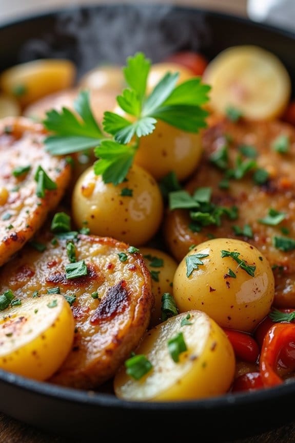 hearty turkey potato skillet