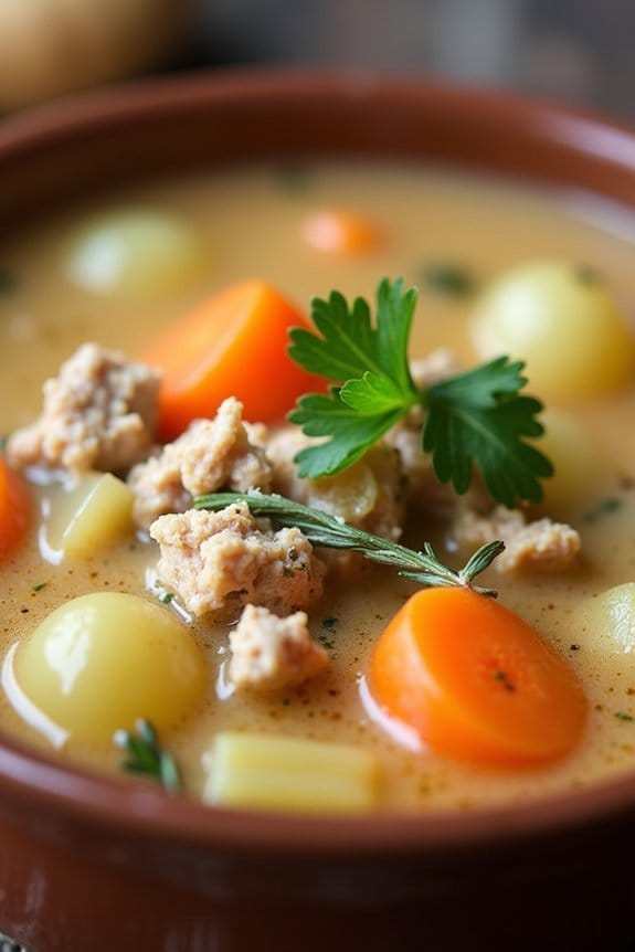 hearty turkey potato soup