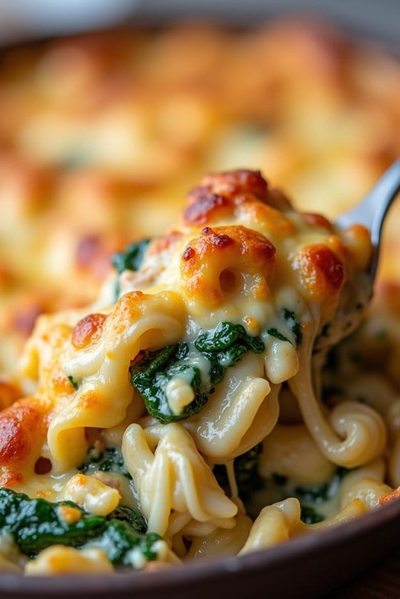 hearty turkey spinach casserole