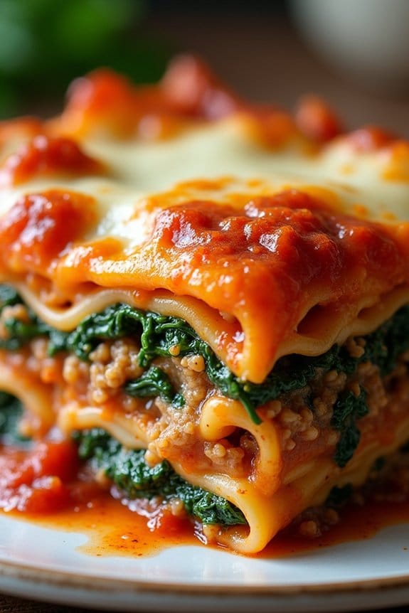 hearty turkey spinach lasagna