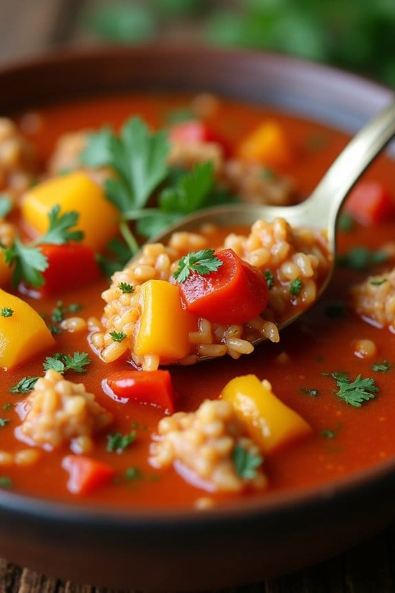 hearty turkey stuffed soup