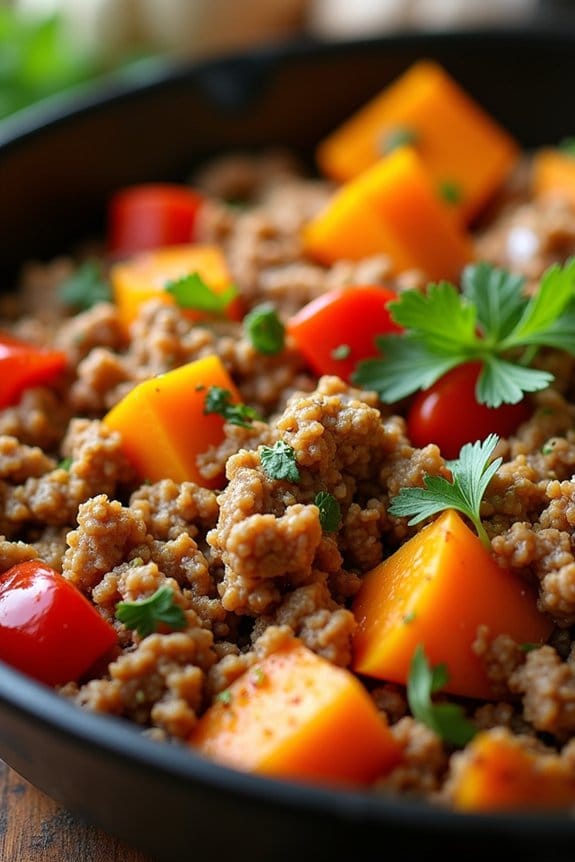 hearty turkey sweet potato skillet