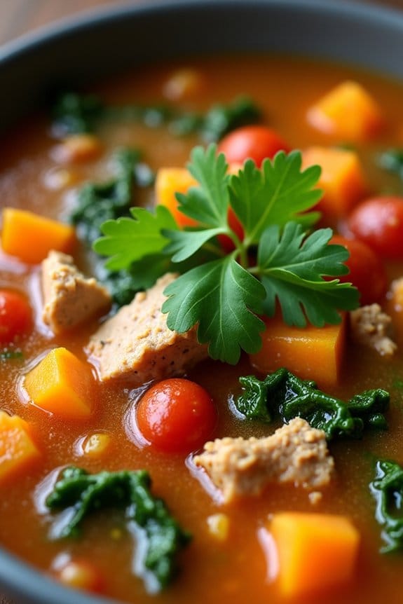 hearty turkey sweet potato soup