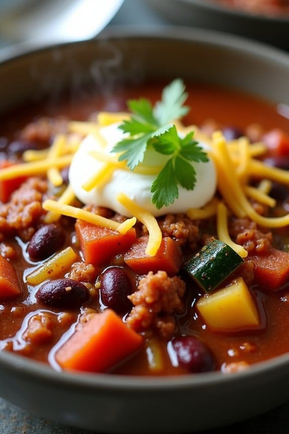 hearty turkey zucchini chili