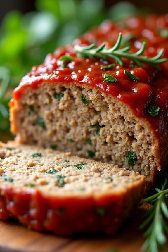 herbed turkey lentil meatloaf