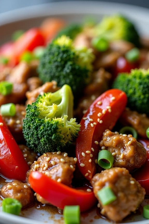 honey garlic turkey stir fry
