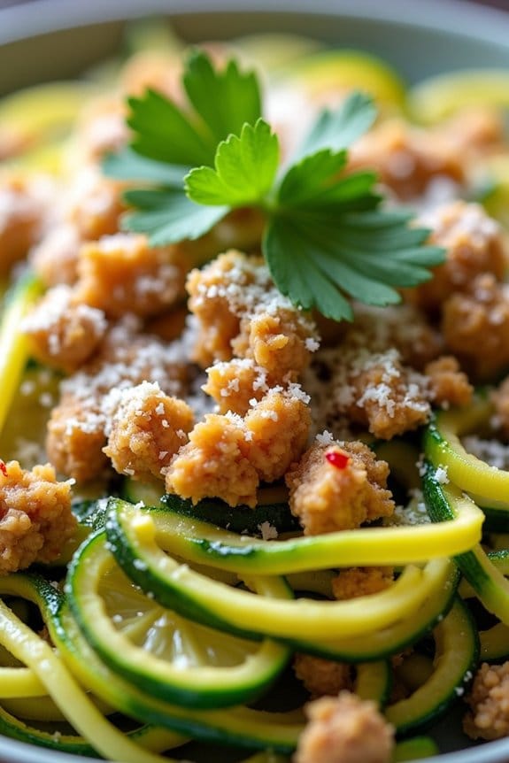 lemon garlic turkey zoodles recipe