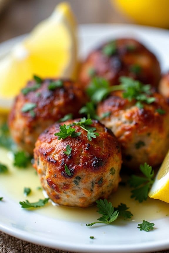lemon herb turkey meatballs