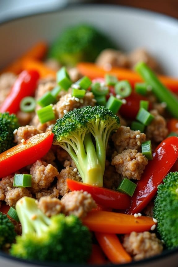 macro friendly turkey stir fry