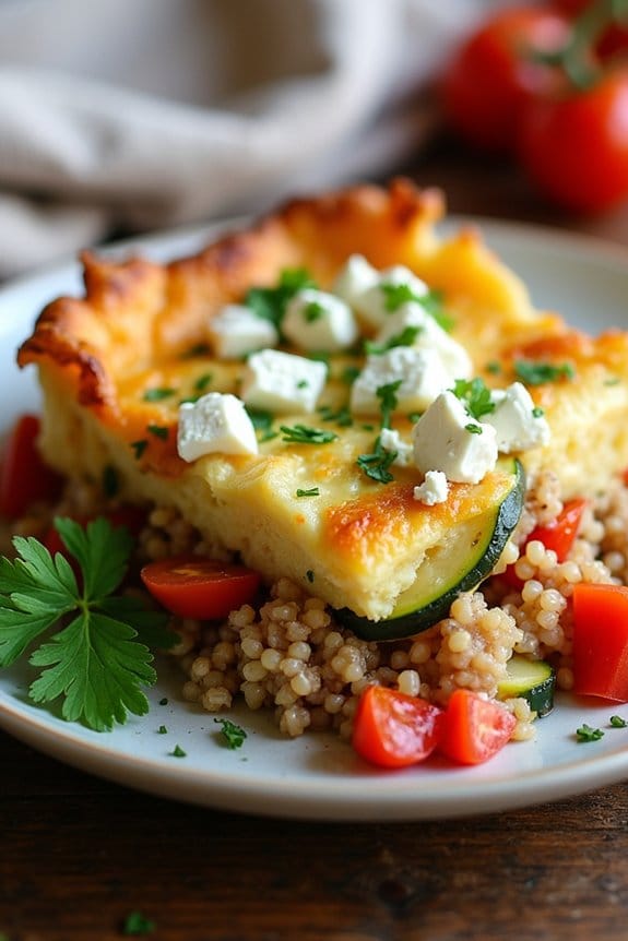 mediterranean turkey quinoa bake