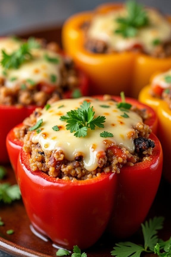 nutritious turkey quinoa peppers