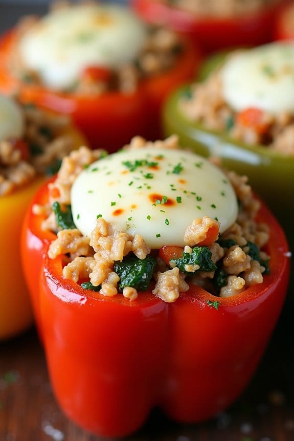 nutritious turkey spinach peppers
