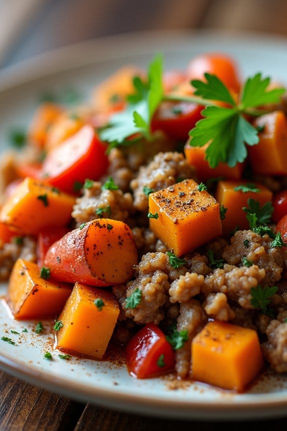 nutritious turkey sweet potato hash