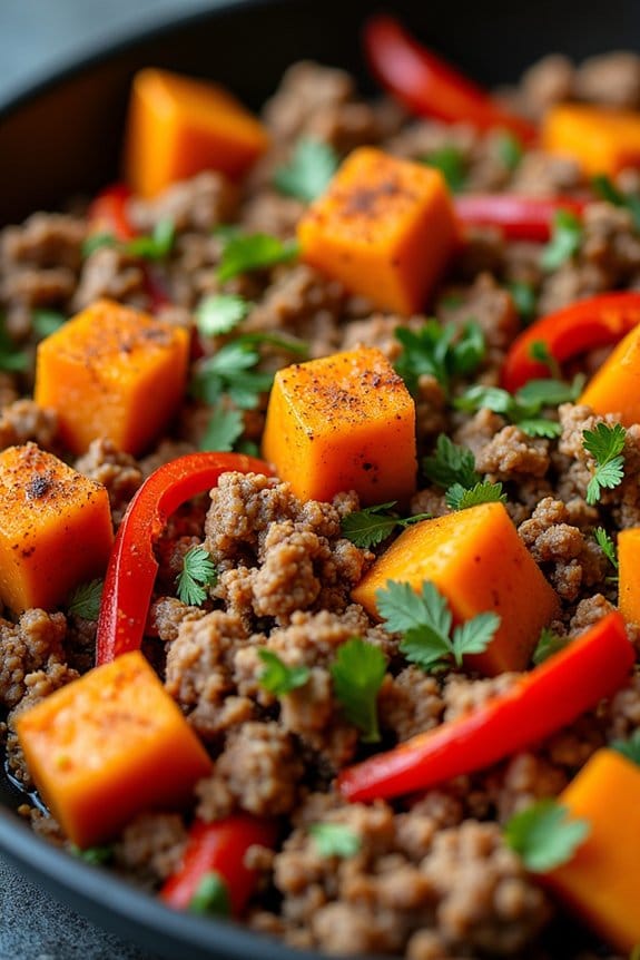 nutritious turkey sweet potato skillet