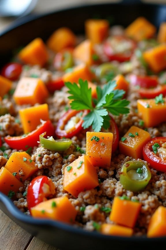 nutritious turkey sweet potato skillet