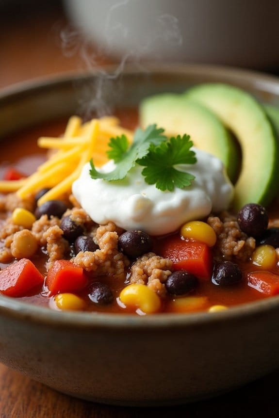 one pot turkey taco soup