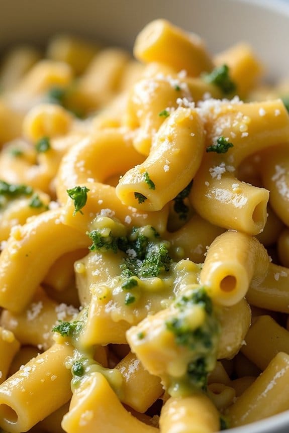 pesto turkey mac and cheese