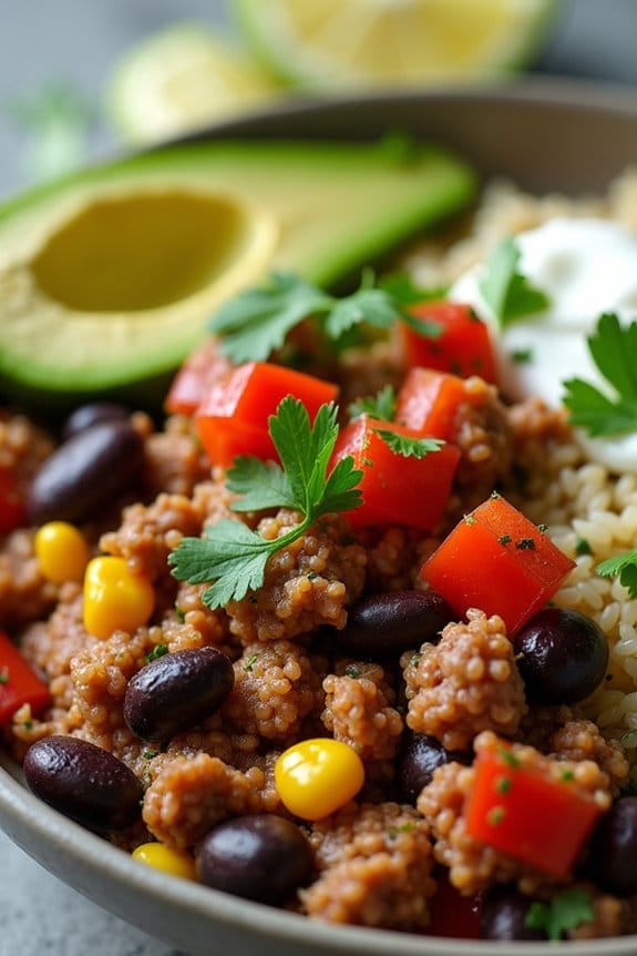 quick nutritious turkey bowl