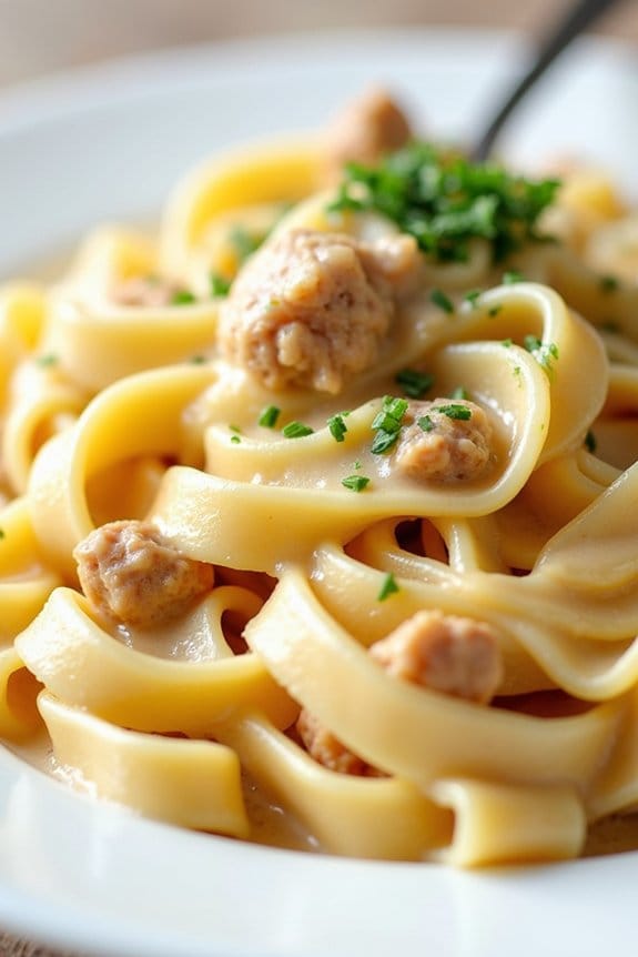 romantic creamy turkey pasta