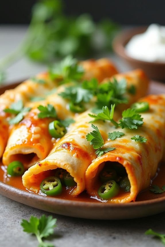 savory green chile enchiladas
