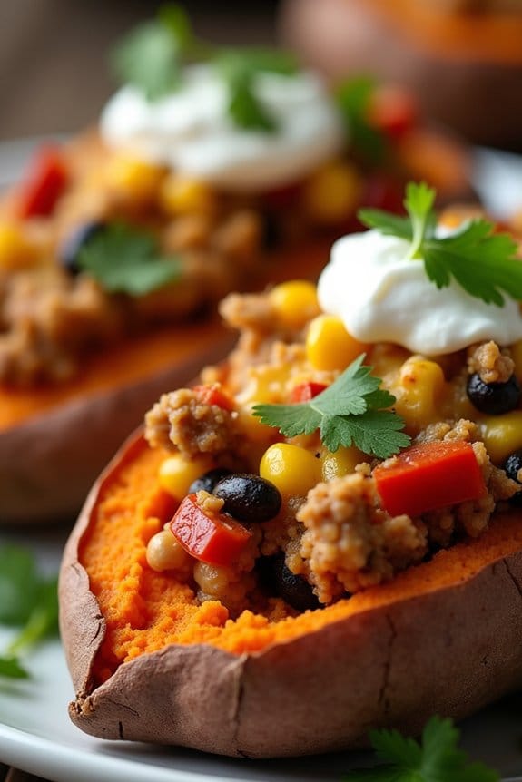 savory stuffed sweet potatoes