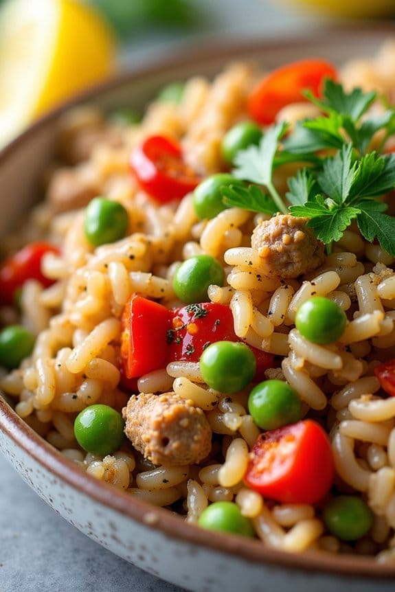 savory turkey and rice