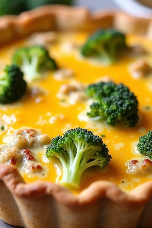 savory turkey broccoli quiche