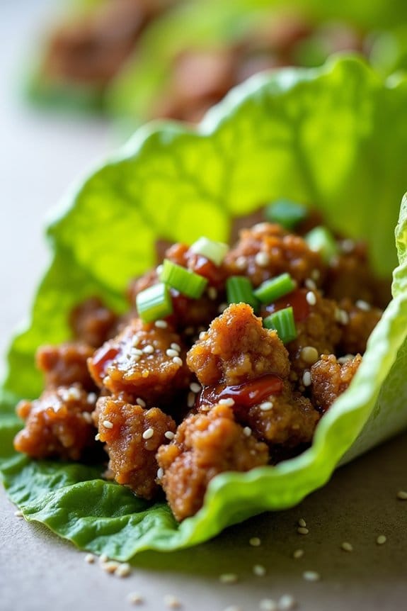 savory turkey lettuce wraps