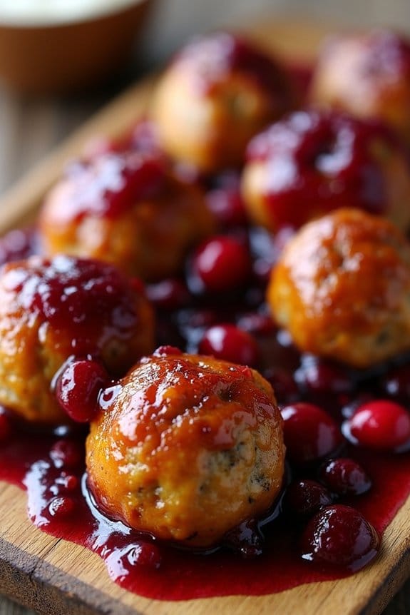 savory turkey meatballs glazed